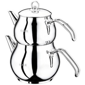 Resim Oms 8012 S Boy Sade Çelik Çaydanlık Gri 