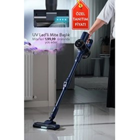Resim Sinbo Bldc Motorlu Dikey Kablosuz Şarjlı LED Aydınlatmalı Süpürge SVC-8620 - (Uv Led'li Mite Başlık ) 