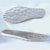 Resim Fochsia Gri 4d Elastik Lateks Tabanlık - Us 8 Ayak Desteği Nefes Alabilir Yastıklama 