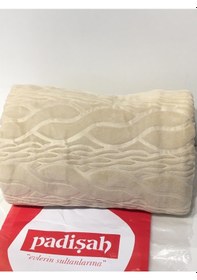 Resim Padişah Desenli Bej Çift Kişilik Battaniye Bej 