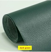 Resim Kendinden Yapışkanlı Deri Tamir Yama Seti Kanepe Mobilya Araba Koltukları İçin Dark Green 300x50cm 