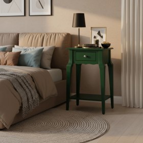 Resim Wooding Mobilya Masif Konik Yeşil Raflı Komodin - Mini Dresuar 