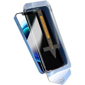 Resim iPhone Uyumlu 13 Pro Hayalet Ekran Koruyucu Kolay Takılan Anti-Dust Privacy Hayalet Toz Önleyici Temperli Ekran Filmi 