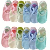 Resim 1/3/6/12 Çift Kadın Profesyonel Kaymaz Yoga Çorapları - Gradyan Renkli Dans & Fitness Çoraplar Esnek Kabartmalı Açıklık, Yumuşak Polyester Tüm Sezon İçin Bale, Egzersizler için İç Mekan Çorapları, Sadece Elde Yıkama, Şık Aktif Giyim, Nefes Alabilen Kumaş, Kadın 