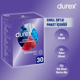 Resim Durex Chill 30'lı Karma Paket Prezervatif 