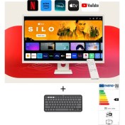 Resim Lg 27'' 70 Ekran Akıllı Tv- Monitör Wi-Fi Bağlantılı Apple-Android Kablosuz Bağlantı Bluetooth Webos Full Hd IPS Akıllı Monitör+Logitech Klavye 