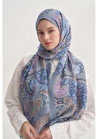 Resim Carell Rosella Gök Mavisi Nilla Pamuklu Şal Çok Renkli 