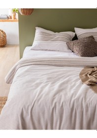 Resim Madame Coco Ranya Çift Kişilik %100 Pamuk İpliği Boyalı Nevresim Takımı - Beyaz/bej 8684427124277 Çok Renkli 