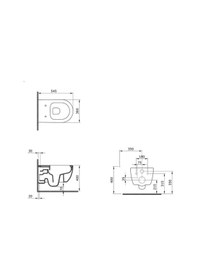 Resim V Tondo Rimless Asma Klozet Kanalsız Kısa Kapak Dahil Mat Gri 1417-006-0128 Mat Gri 
