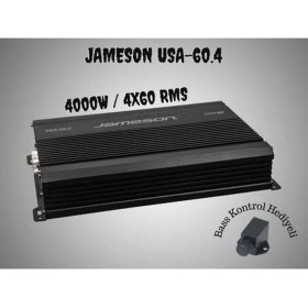 Resim Güçlü 4 Kanal Oto Amfi 4000W, Bass Kontrol ve Hediye ile Keyifli Ses Deneyimi 