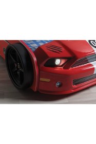 Resim Kaju Mobilya Kaju Muscle Kırmızı Full Arabalı Yatak 