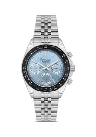 Resim Ferrucci Fcf 1025 03648m.05 Fonksiyonlu Erkek Kol Saati Metalik Gri 
