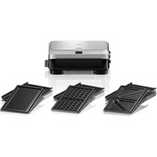 Resim AyrStore Snack Maker 5 SM5038 Sandviç, Waffle ve Tost Makinesi Silver 