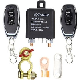 Resim Yifomall Siyah Abs Malzeme, 11-15v Çalışma Voltajı, 200a Akım Kapasiteli Pil Rölesi 