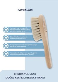 Resim Le Natura Ekstra Yumuşak Doğal Keçi Kılı Bebek Fırçası 