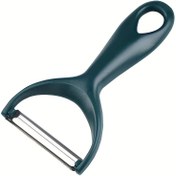 Resim 1 adet Paslanmaz Çelik Bıçak Soyma Bıçağı, Dövme Plastik Saplı Sebze Meyve Soyucu, Patates Kavun Tıraş için Mutfak Aleti - Koyu Yeşil (Opp Torba Ambalaj), Aşçılık Aleti | Ergonomik Sap | Dayanıklı Mutfak Bıçağı 