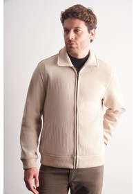 Resim İmza Koyu Bej Polo Yaka Slim Fit Pamuklu Casual Mont 1007255128 Koyu Bej 