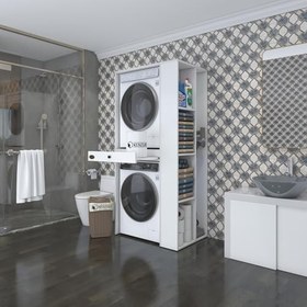 Resim Kenzlife çamaşır-kurutma makinesi dolabı bacce sağ byz 187 * 090 * 60 çekmeceli banyo 