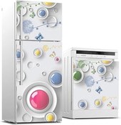 Resim Roses Store Buzdolabı Ve Bulaşık Makinası Beyaz Eşya Sticker Kaplama 3D Modern Tasarım 