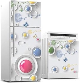 Resim Roses Store Buzdolabı Ve Bulaşık Makinası Beyaz Eşya Sticker Kaplama 3D Modern Tasarım 
