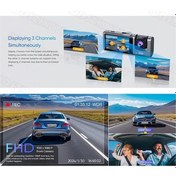 Resim Createtech 3 Kanal 1080p Dash Cam Araba Görünüm Kamerası Wi-fi Destekli X01-no 32g 