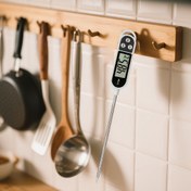 Resim Doğru sıcaklık ölçümü sağlayan dijital yiyecek termometresi, et pişirme, barbekü ve açık hava kullanımına uygun mükemmel yemek yapma için en iyi anında okuma pişirme termometresi 