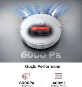 Resim Roborock Yeni Premium Hepa Filtreli S8 Son Seri Robot Süpürge, 6000pa, Vibrarise Paspaslama, Luciole Lambader 