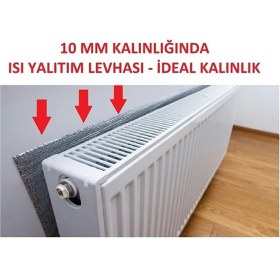 Resim Şeker Portakalım Alüminyum Folyolu 50X100CM KALINLIK:10MM Radyatör Petek Arkası Isı Yalıtım Izolasyon Levhası 4 Adet 