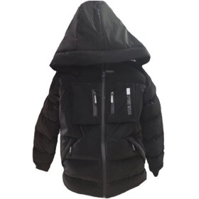 Resim Life For Moda Erkek Çocuk İçi Peluş Astarlı Çıkarılabilir Kapüşonlu Su Geçirmez Mont 2042 Siyah 