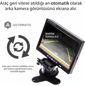 Resim Aem Araç geri görüş kamera ve monitör seti seti 7' inc tek bölge 