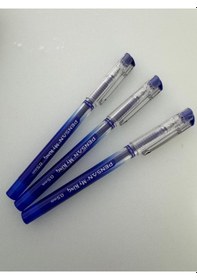 Resim Tükenmez Kalem My King Jel Metal Klips 0.5 Mm Mavi 3 Adet Mavi 