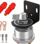 Resim Motion003 200a Yüksek Akım Ana Pil Kesici Anahtar Simli Yan Gönderme Braketi Araba Tekne Karavan Atv Utv Pil Gücü Kapatma İzolatörü 