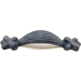 Resim Hobilinka Antika Tarz Dekoratif Pirinç Örgü Mobilya Kulbu - 22X120 Mm, Oksit 