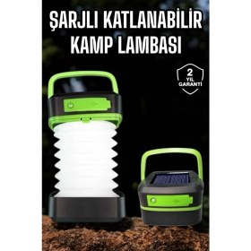 Resim Depomix LED Lamba Kamp Lambası Hafif Taşınabilir Şarj Süreli Akordeon El Fenerli 