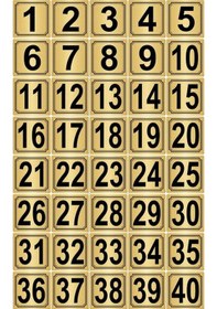Resim Metal Kapı Masa Dolap Numarası 40 Adet 