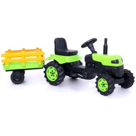 Resim Genel Markalar Pedallı Traktör Römorklu Oyuncak Yeşil 