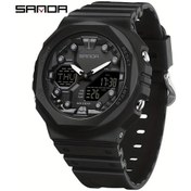 Resim Oldfriend Sanda Erkek Büyük Kadranlı Çok Fonksiyonlu Siyah Spor Saati 50m Su Geçirmez Diğer 