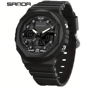 Resim Oldfriend Sanda Erkek Büyük Kadranlı Çok Fonksiyonlu Siyah Spor Saati 50m Su Geçirmez Diğer 