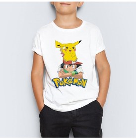 Resim Pokemon Pikachu Unisex Çocuk Tişört T-Shirt Mr-03 