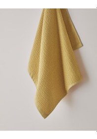 Resim English Home Grid Pamuk Yüz Havlusu 50x70 Cm Hardal Hardal 