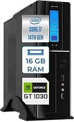 Resim Zetta Flex Pro 470X Intel Core i7 14700 16GB DDR5 2TB SSD GT1030 Freedos Sff Slim Masaüstü Bilgisayar ZET470X9564009 