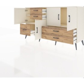Resim Hyperion Konsol 4 Raflı 5 Çekmeceli 4 Kapaklı 176x44x99 Aytaşı-aytaşı/çam Aytası - Aytası 