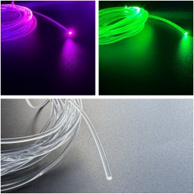 Resim 5m Ultra Parlak Fiber Optik Kablo - Yüksek Görünürlüklü Yeşil & Mor Işık, Dayanıklı Akrilik, Güç Kaynağı Dahil Değildir, Ev Sineması & Oyun Kurulumu, Ev Sineması Aydınlatması İçin İdeal | Modern Aydınlatma | Dayanıklı Kablo, Fiber Optik Kablo 