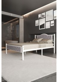 Resim Aksviva Milan Çift Kişilik Ferforje Metal Karyola 