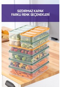 Resim Vinoa 8'li 4x3.5 Litre + 4x1.65 Litre Bpa Free Mikrodalga Ve Difrize Uygun Yıkanabilir Saklama Kabı Çok Renkli 