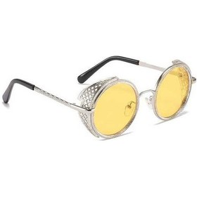 Resim Prestigegoods Erkek Uv Korumalı Vintage Güneş Gözlüğü - Gümüş/sarı Çok Renkli Model Çok Renkli 