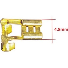 Resim Sf1D Mini Eğri Dişi Terminal - (90º Bağlantı) 4.8Mm - 50 Adet 