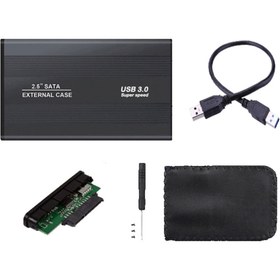 Resim Genel Markalar Hdd Kutusu Harddisk Kutusu 2.5 Inch Sata Ssd Usb 3.0 Harici Kutu Siyah Alüminyum 