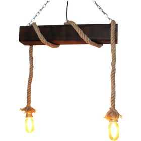 Resim jet ağaç kakan Halat modern aydınlatma Ahşap Avize 