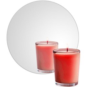 Resim Hakel 3mm 30cm Çapında Yuvarlak Ayna Pleksi Gümüş Daire Kesim Pleksi Ayna 30cm 